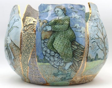 Mary Lou Higgins (American, 1926-2012) Ceramic Pottery Vase
