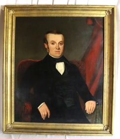 Antique 19th C. English School Oil Painting of Gentleman