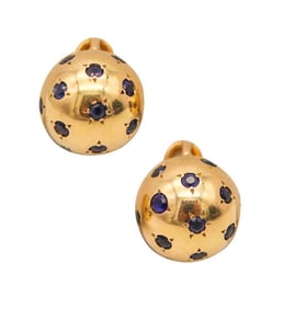 Van Cleef & Arpels 18Kt Celestial Sapphire Clip-On Earrings