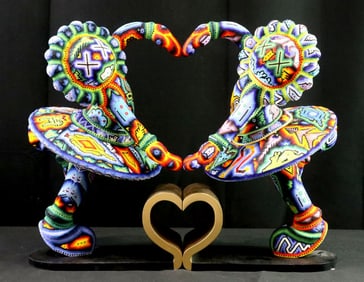 Rick Wolfryd "Love Staying in Touch" Beaded Sculptures