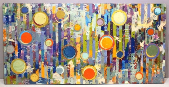 Jylian Gustlin "Fibonacci" Mixed Media on Panel