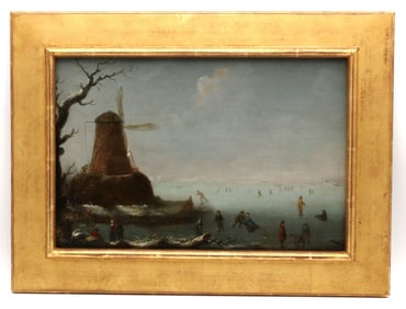 Antique European Oil Painting on Board