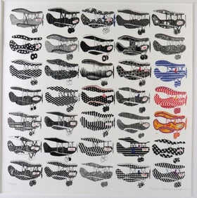 Pedro Friedeberg "Aviones" Silkscreen