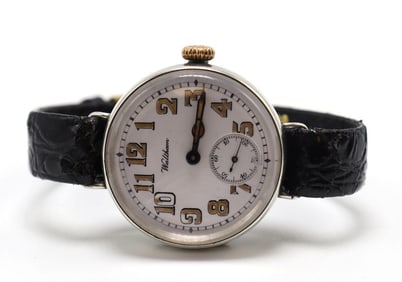 Antique Waltham WWI Sterling Silver Trench Watch
