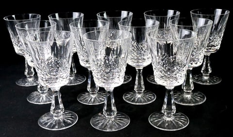 12 Pc. Waterford "Kenmare" Crystal Water Goblets