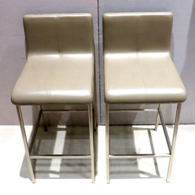 Pair of Martin Battrud Bar Stool Seats