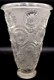 Lalique "Cancale" Crystal Vase
