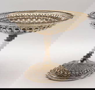 Vintage Italian 800 Silver Footed Centerpiece: Vintage Italian 800 Silver Footed Centerpiece (centerbowl). Measures approx. - 7 3/4&#34; high x 10&#34; diameter. Weight approx. - 34.25 troy oz. With 800 silver marks. Have a similar item to sell? C