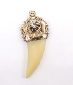 Victorian 14Kt Deer Tooth Pendant