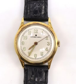 Vintage Universal Geneve 18Kt Military Watch