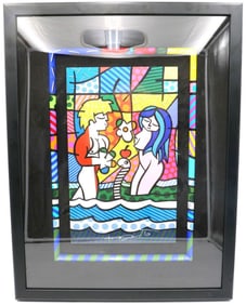 Romero Britto "Adam & Eve" Signed Lithograph
