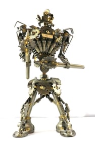 Industrial Steampunk "Warrior" Sculpture