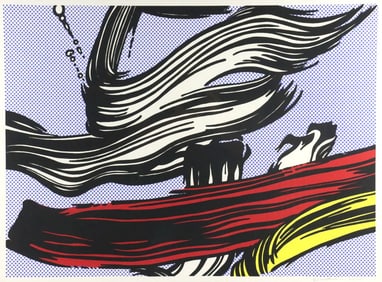 Roy Lichtenstein (American, 1923-1997) "Brushstrokes" Screenprint
