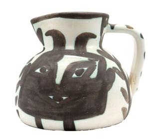 Pablo Picasso "Pichet Tete Carree" Ceramic Pitcher