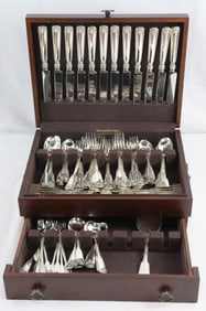 98 Pc. Tiffany & Co. "Shell & Thread" Dinner Size Sterling Flatware Set