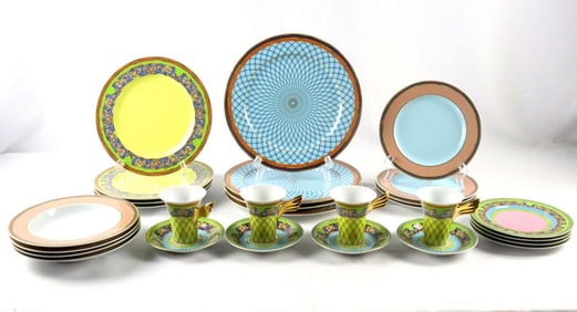 28 Pc. Rosenthal Versace "Russian Dream" Porcelain Dinner Set