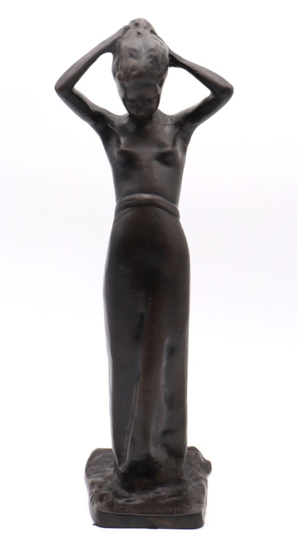 Paolo Troubetzkoy (Italian, 1866-1938) "Standing Woman" Bronze Sculpture (1 of 6)