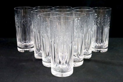 13 Pc. Stuart "Churchill" Crystal Highball Glass Set