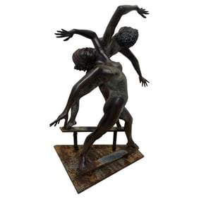 John Ake "Two Dancers" Bronze Sculpture