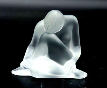 Lalique "Nude Dreaming" Crystal Sculpture