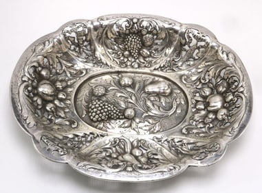 Antique E.F. Caldwell New York Sterling Oval Fruit Bowl