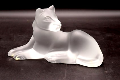 Lalique "Simba" Crystal Sculpture