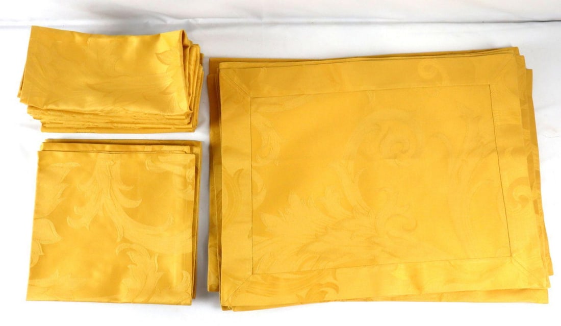 Versace Home Collection Placemats & Napkin Set: Versace Home Collection Placemats & Napkin Set. Includes: 15 napkins (no labels for Versace), measuring approx. - 20" L x 19" W 16 placemats (8 Versace labels?the other 8 dont have labels)