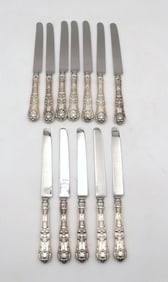 12 Pc. Tiffany & Co. "English King" Sterling Silver Dinner Knives