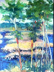Large Signed Oil Painting on Canvas, Framed