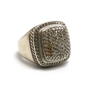 David Yurman Diamond and Sterling Silver Ring