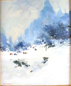 Bogomir Bogdanovic (Serbian, 1923-2011) Oil Painting on Canvas