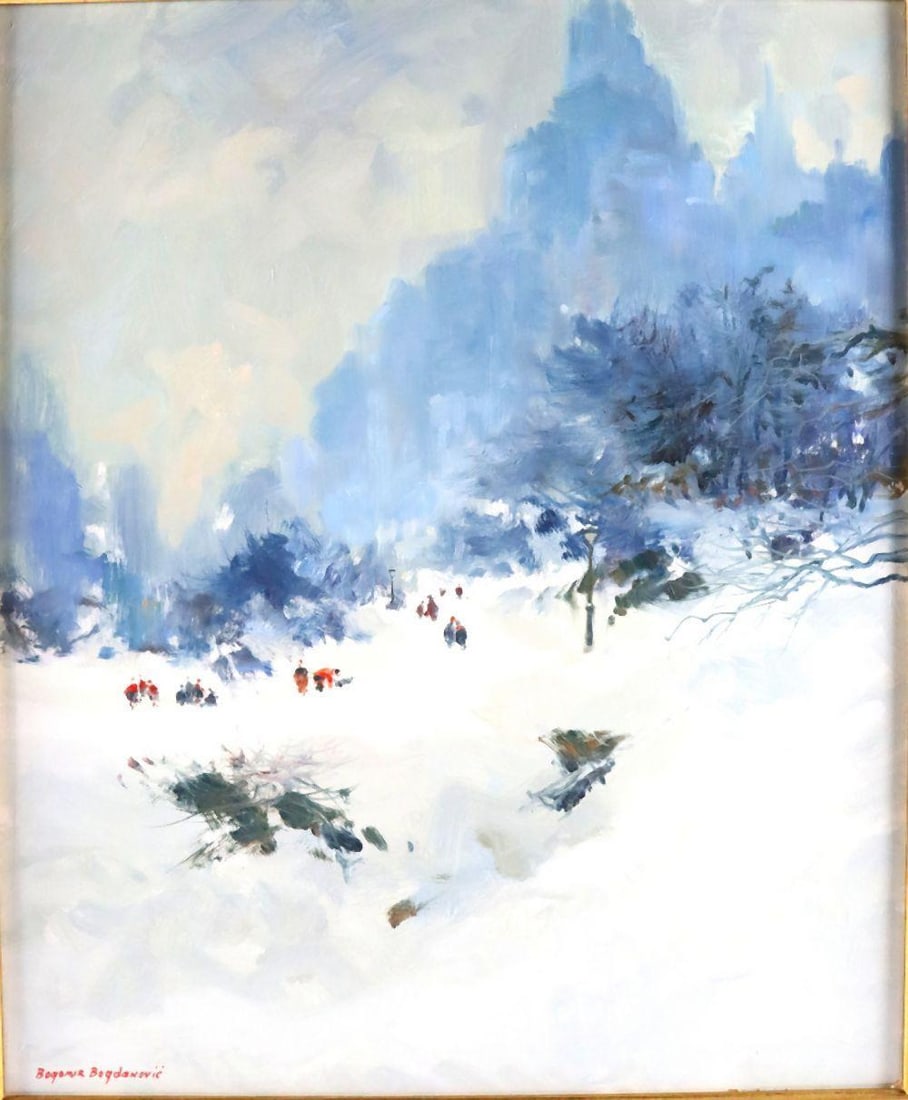 Bogomir Bogdanovic (Serbian, 1923-2011) Oil Painting on Canvas (1 of 7)