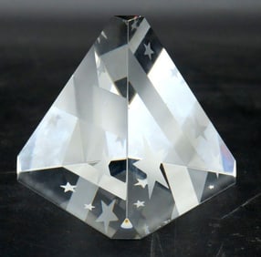 Steuben Crystal Prism Paperweight