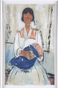 After Amedeo Modigliani "L'Italienne" Etching and Aquatint