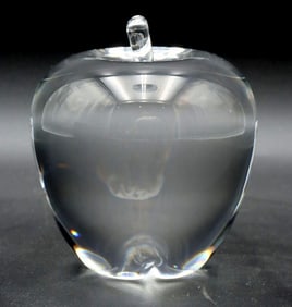 Steuben Crystal Apple Paperweight
