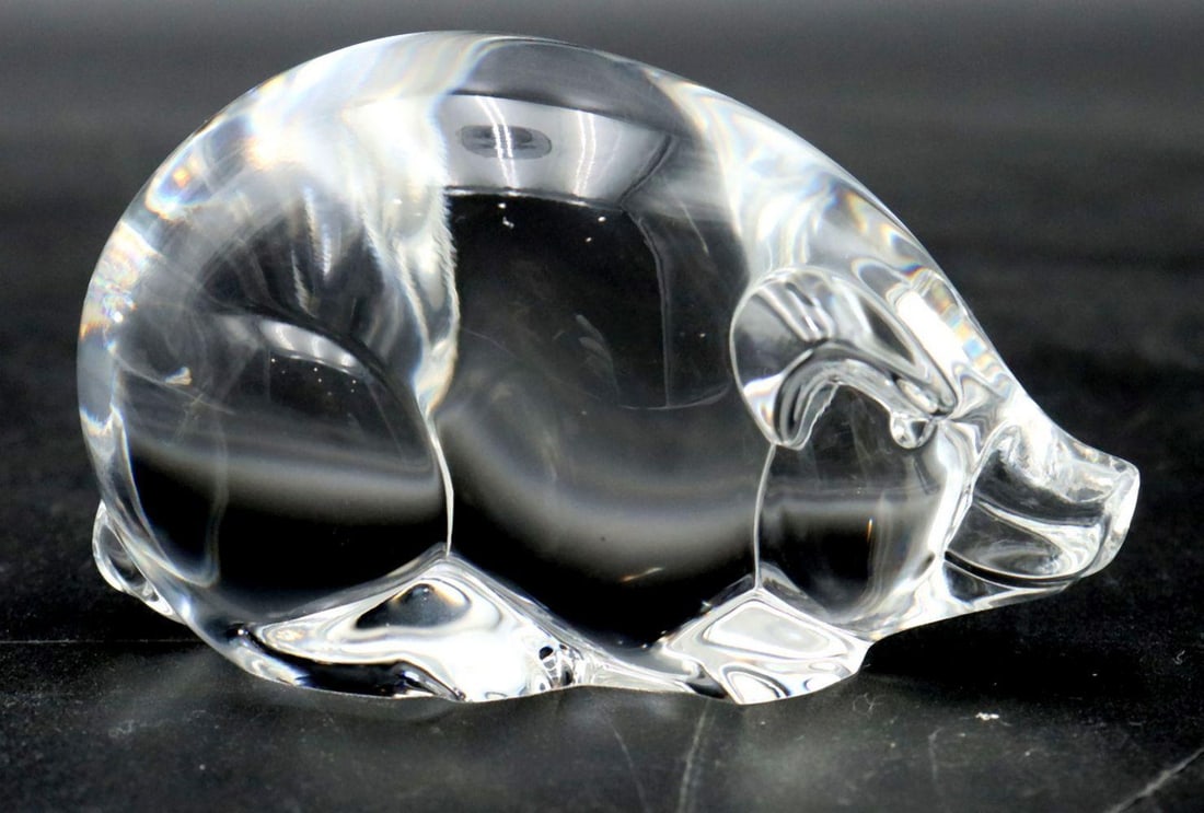 Steuben Crystal Pig Paperweight Figurine (1 of 7)