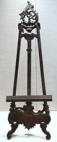 Vintage Carved Mahogany Easel