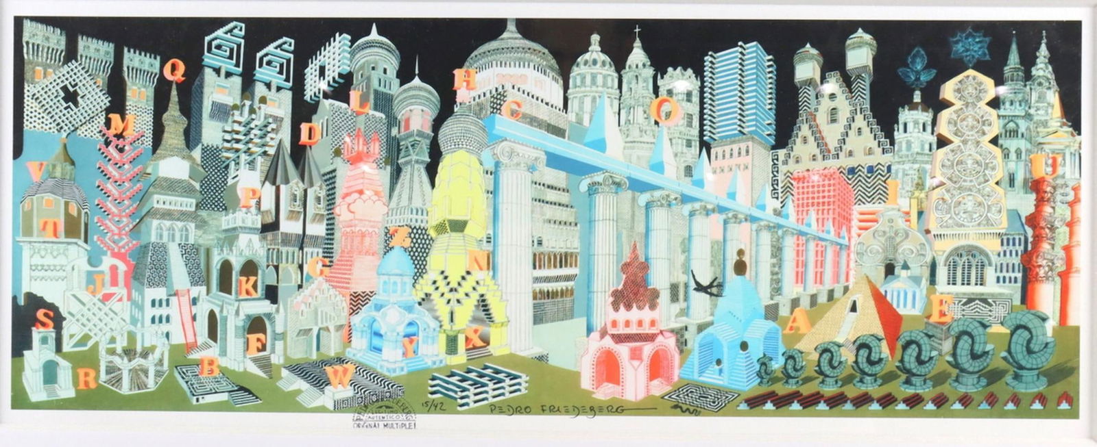 Pedro Friedeberg "Arquitectura Alfabetizada" Silkscreen (1 of 9)