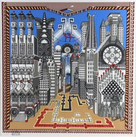Pedro Friedeberg "Malabaristas Parapsicologicos" Silkscreen