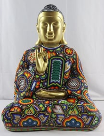 Rick Wolfryd "Buddha Madre" Beaded Sculpture