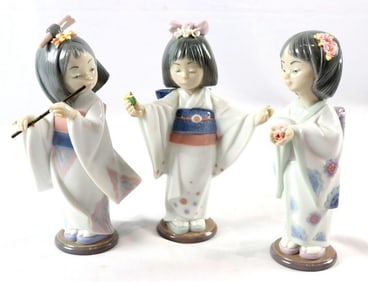 3 Pc. Lladro Porcelain Group