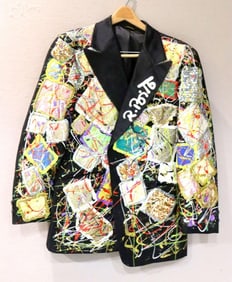 Romero Britto Splatter Paint Blazer