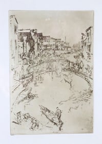 James Mcneill Whistler (American, 1834-1903) "The Bridge, Santa Marta" Etching