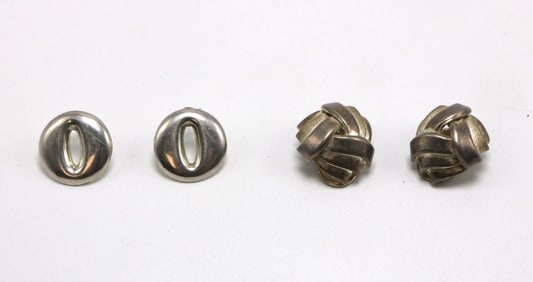 Two Pairs of Sterling Silver Earrings