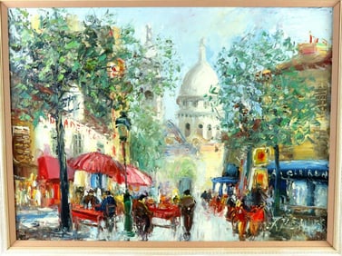 Large Signed Oil Painting on Canvas
