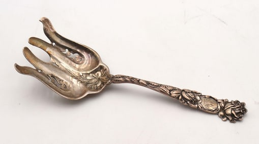 Antique Alvin "Bridal Rose" Sterling Silver Asparagus Server