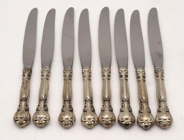 8 Pc. Gorham "Chantilly" Sterling Luncheon Knives