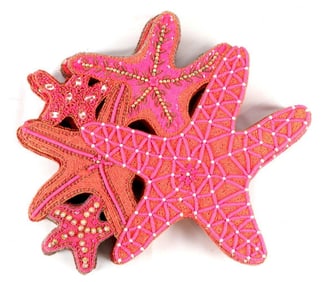 Set of 8 Kim Seybert Beaded Starfish Placemats