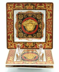 3 Pc. Rosenthal Versace "Medusa" Porcelain Trays