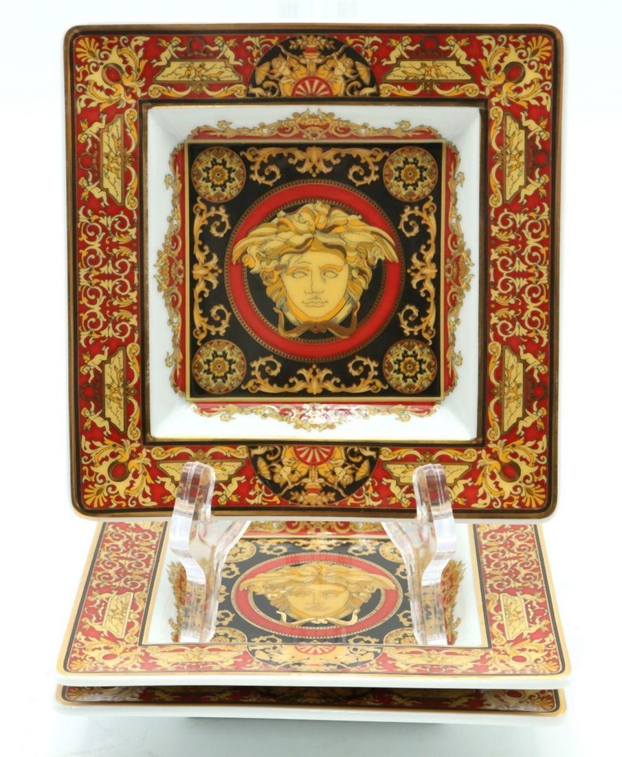 3 Pc. Rosenthal Versace "Medusa" Porcelain Trays (1 of 5)